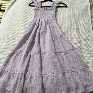 Lilac Stripe Linen Hill House Nap Dress